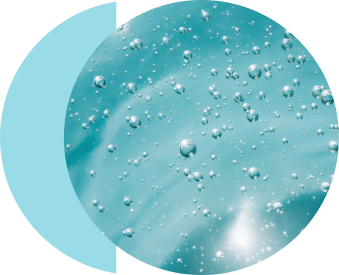 Water drops on the light blue background.