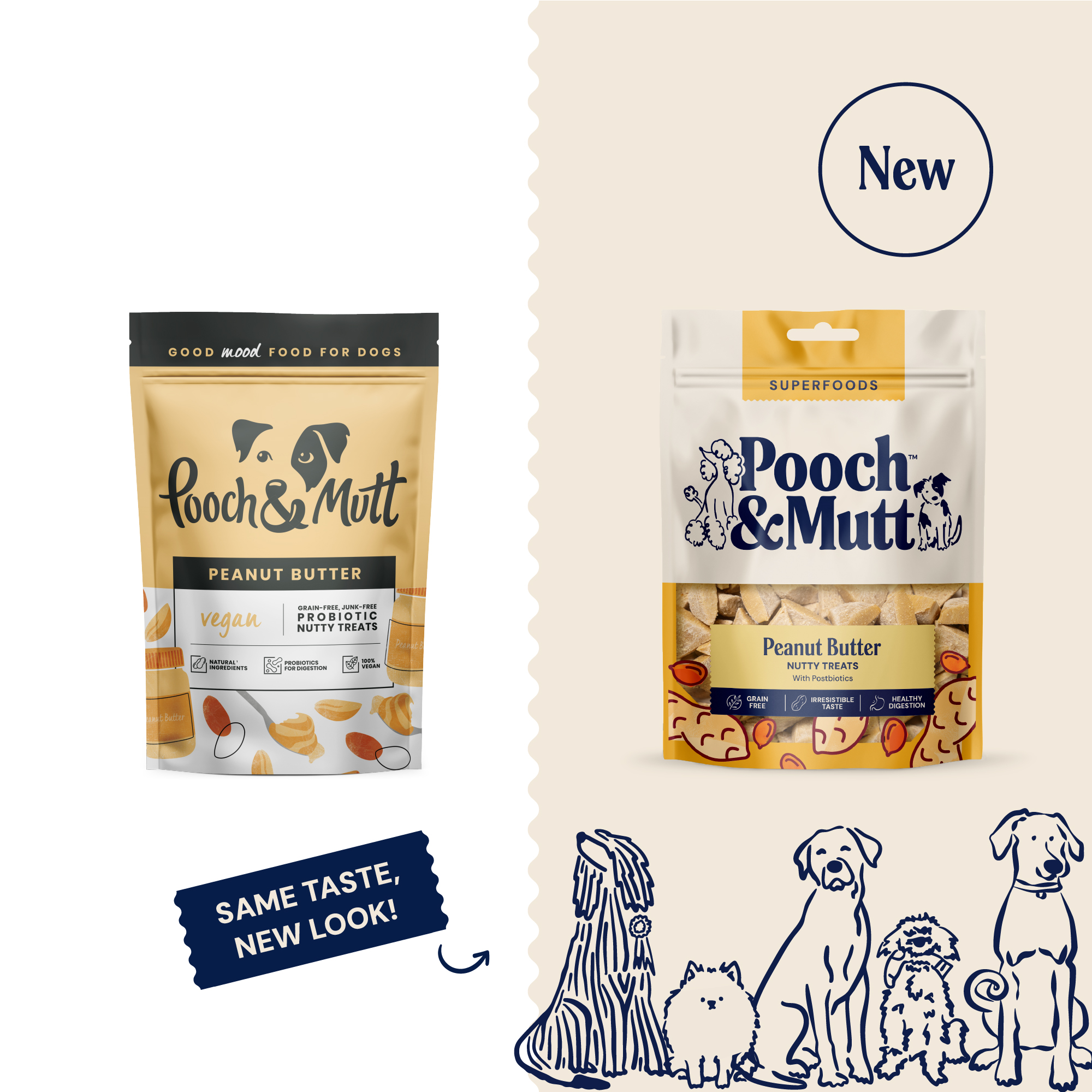 P&M NEW vs OLD TREATS SUPERFOODS PEANUT BUTTER