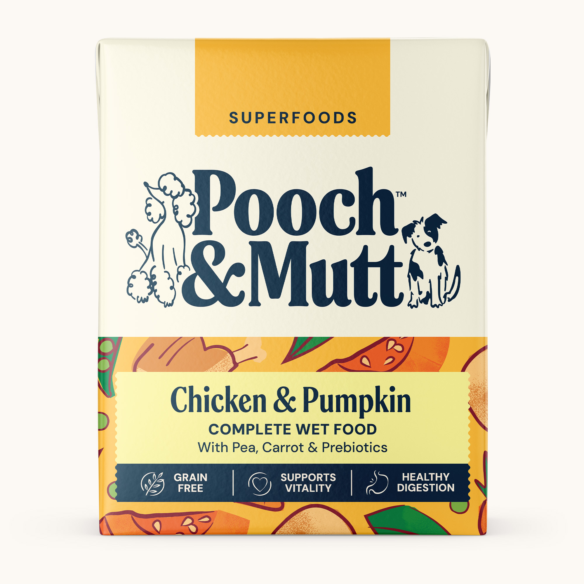 SUPERFOODS WET FOOD CHICKEN & PUMPKIN 375g 2000x2000 WEB OP