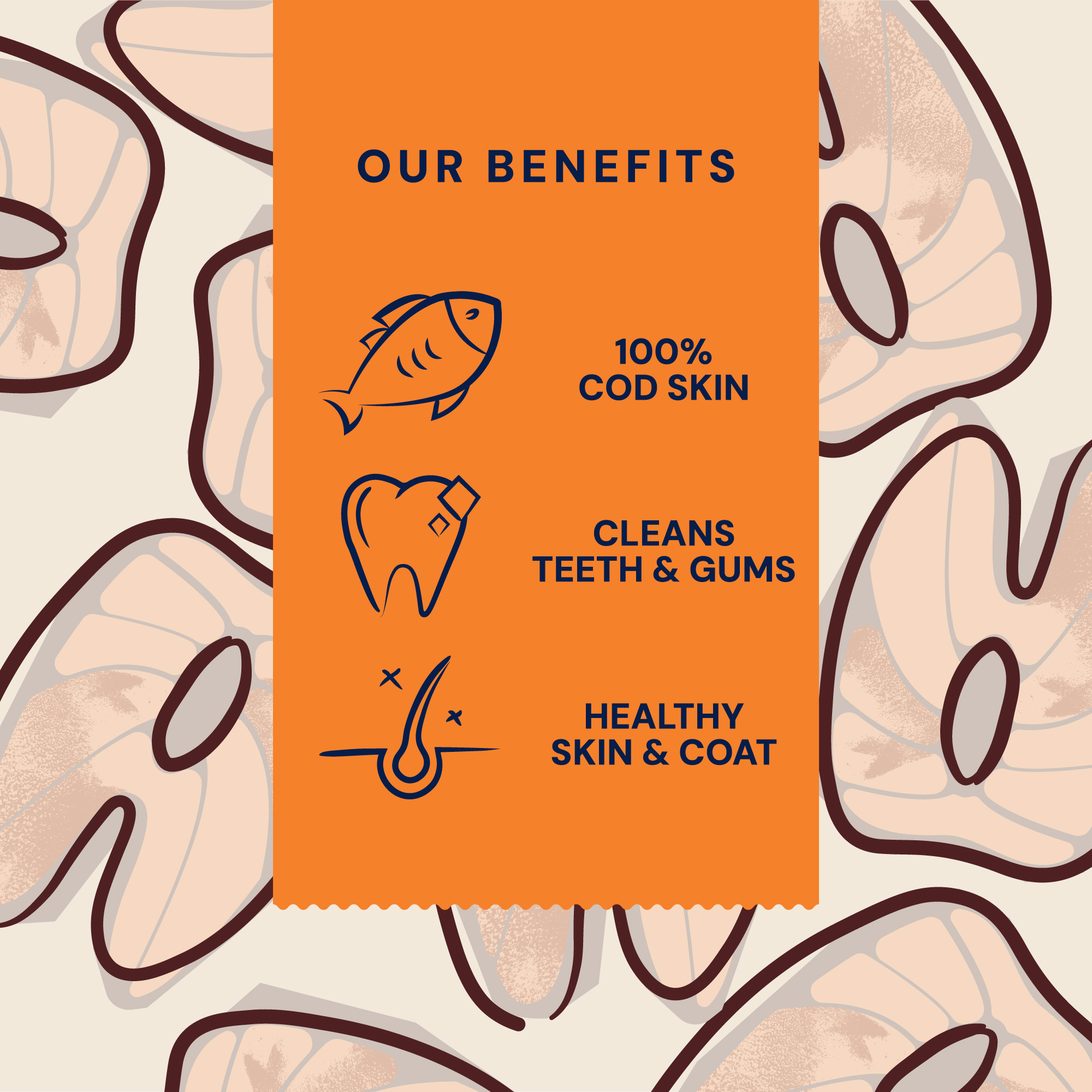 P&M BENEFIT-CARD FISH-CHEWS PRIMAL 100--COD