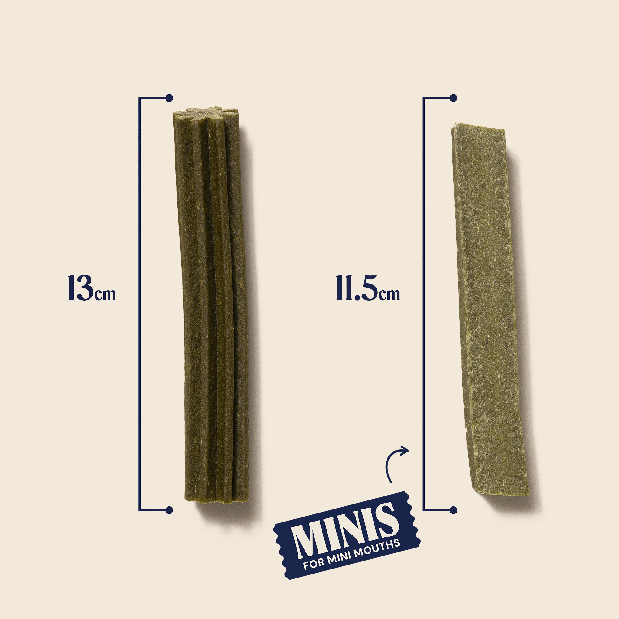 P-26M WEB DENTAL STICKS SIZE MINIS SUPERFOODS SPIRULINA -26 MINT
