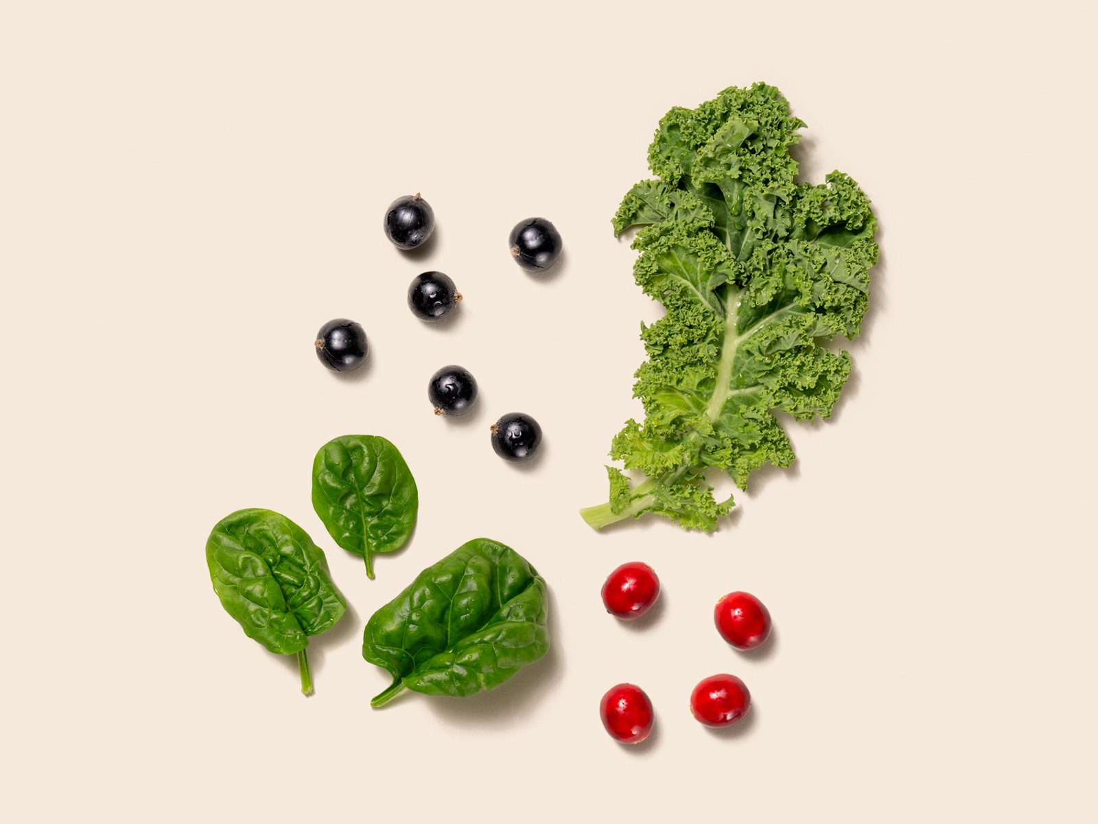 Cranberry, Blackcurrant, Spinach, Kale