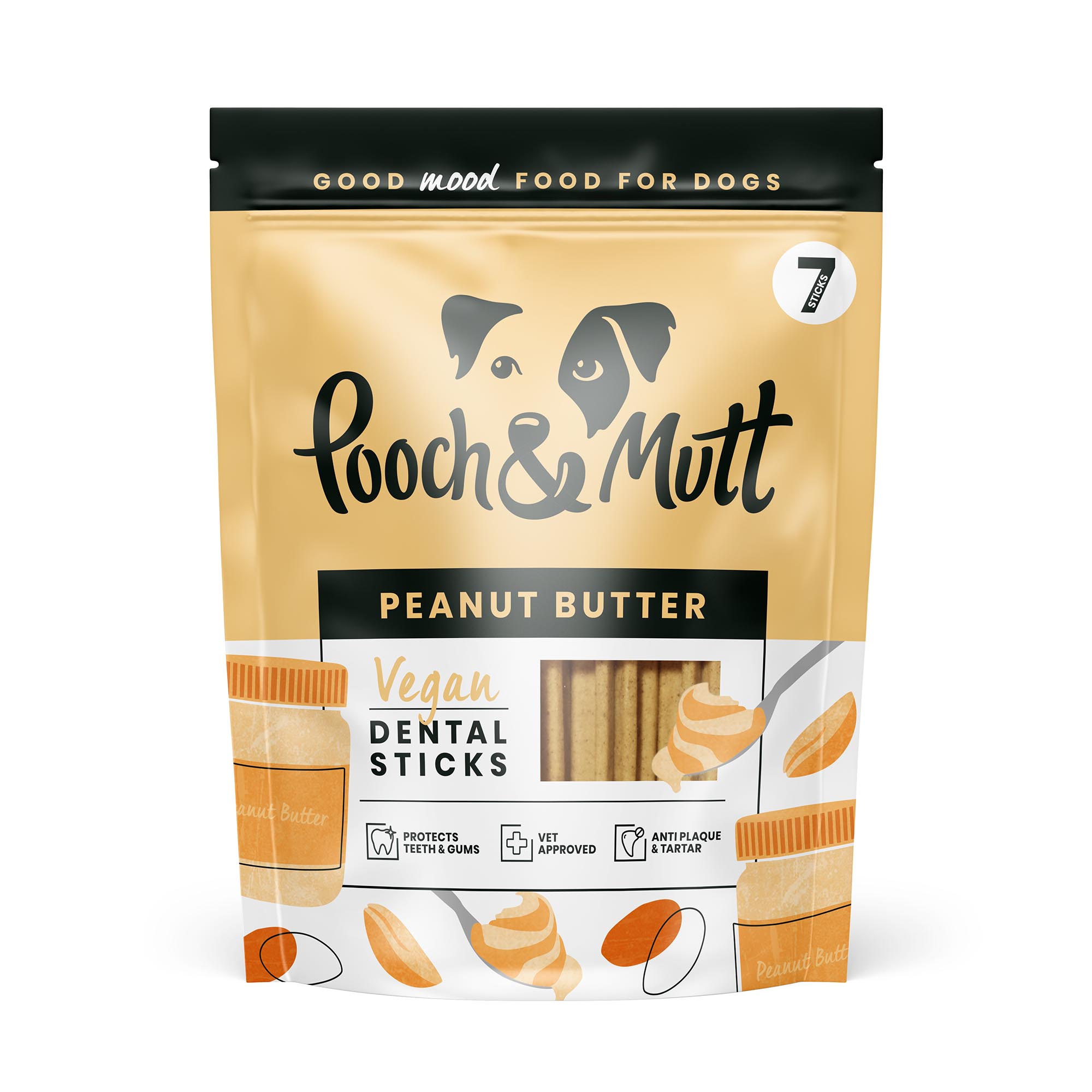 Pooch & Mutt Peanut Butter Dental Sticks For Dogs Gift