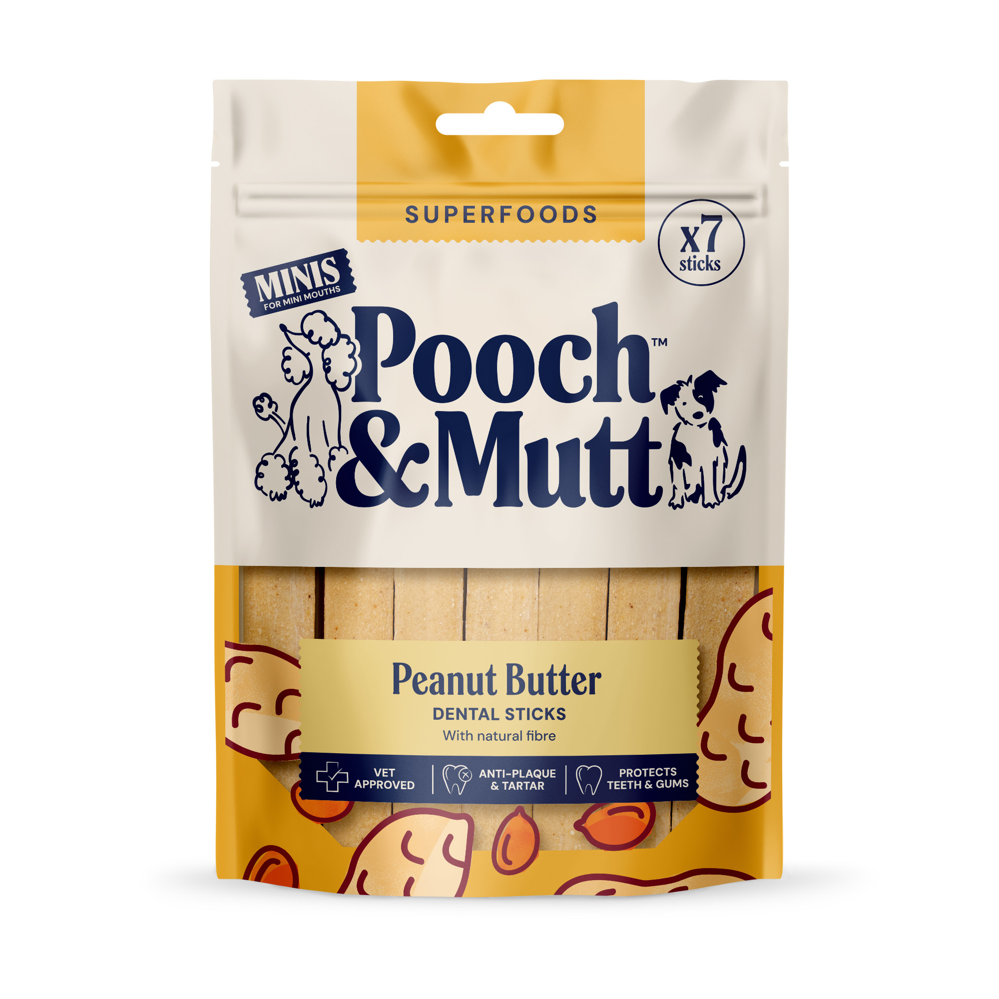 Pooch & Mutt - Peanut Butter Dog Dental Sticks, 7 sticks - Image 2