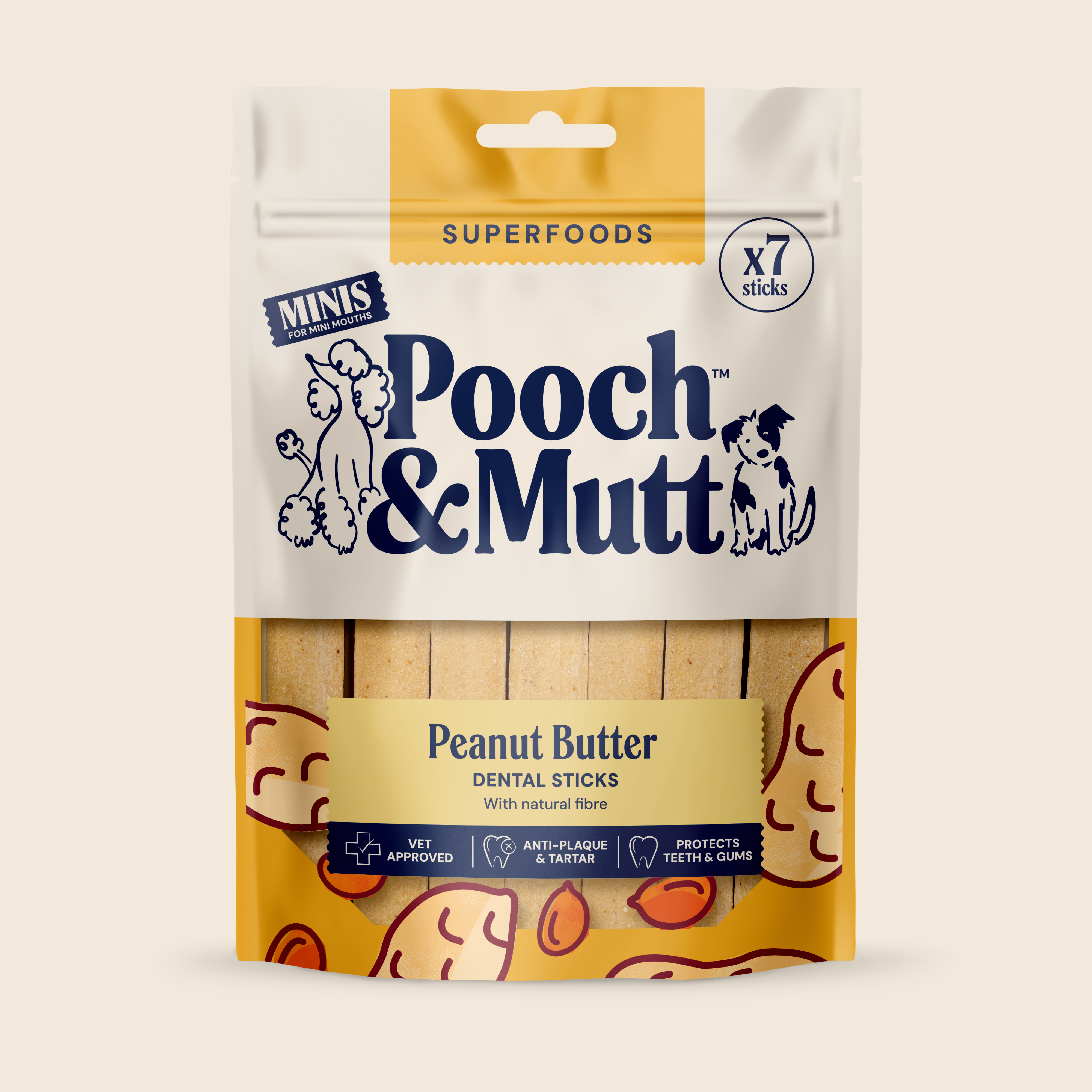 Peanut Butter Dental Sticks For Dogs Minis