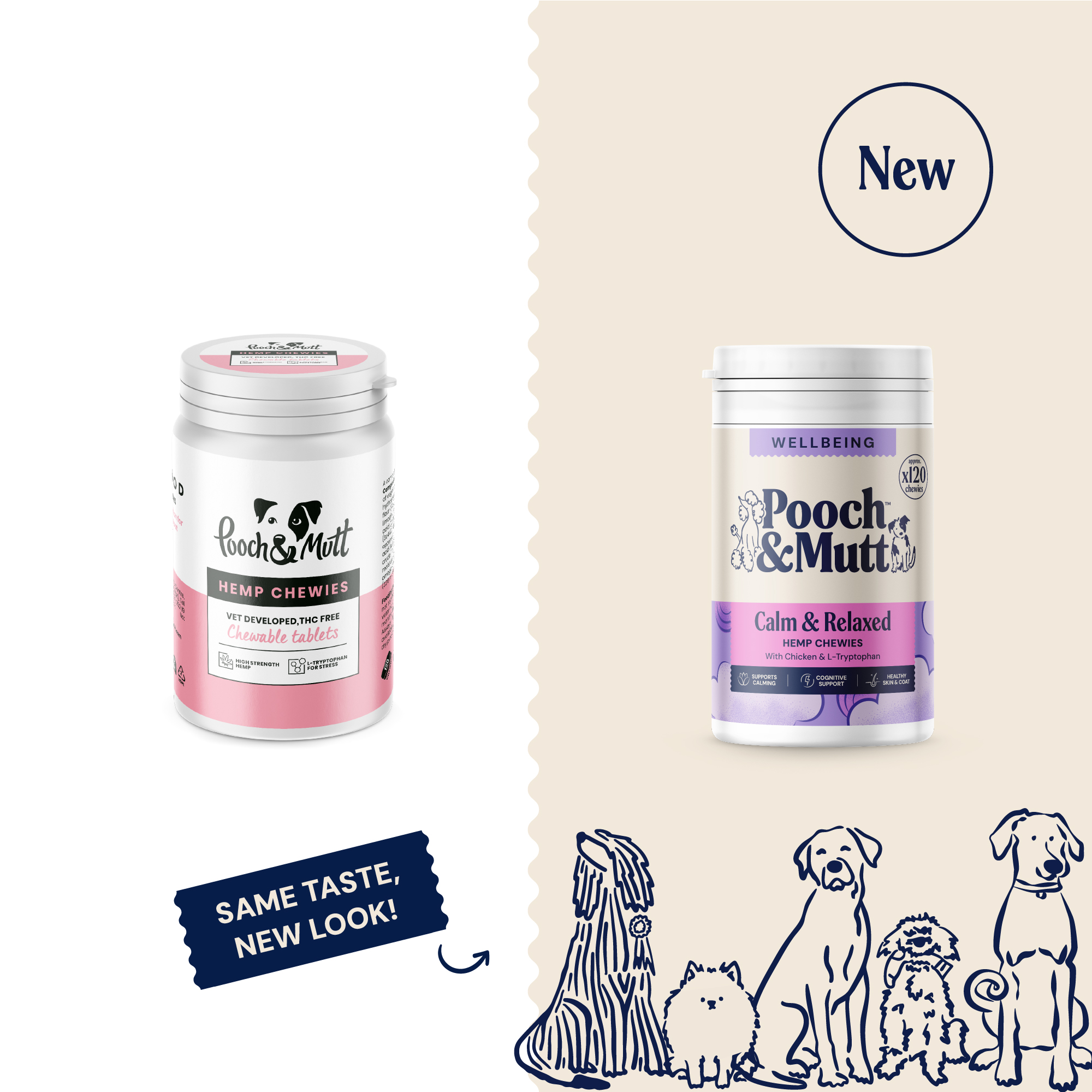 P&M NEW vs OLD SUPPLEMENTS WELLBEING CALM & RELAXED 150 g