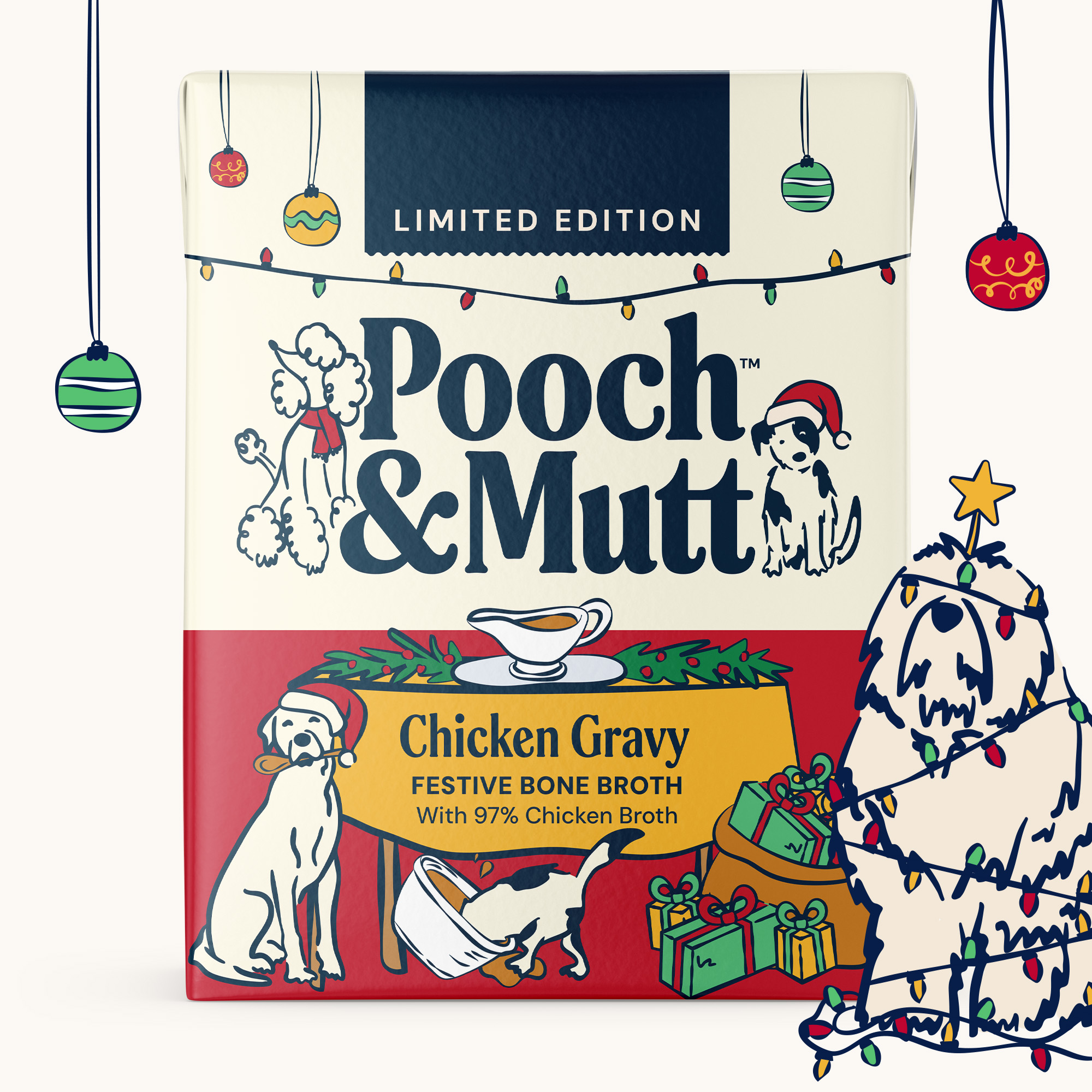 Chicken Bone Broth Christmas Gravy For Dogs