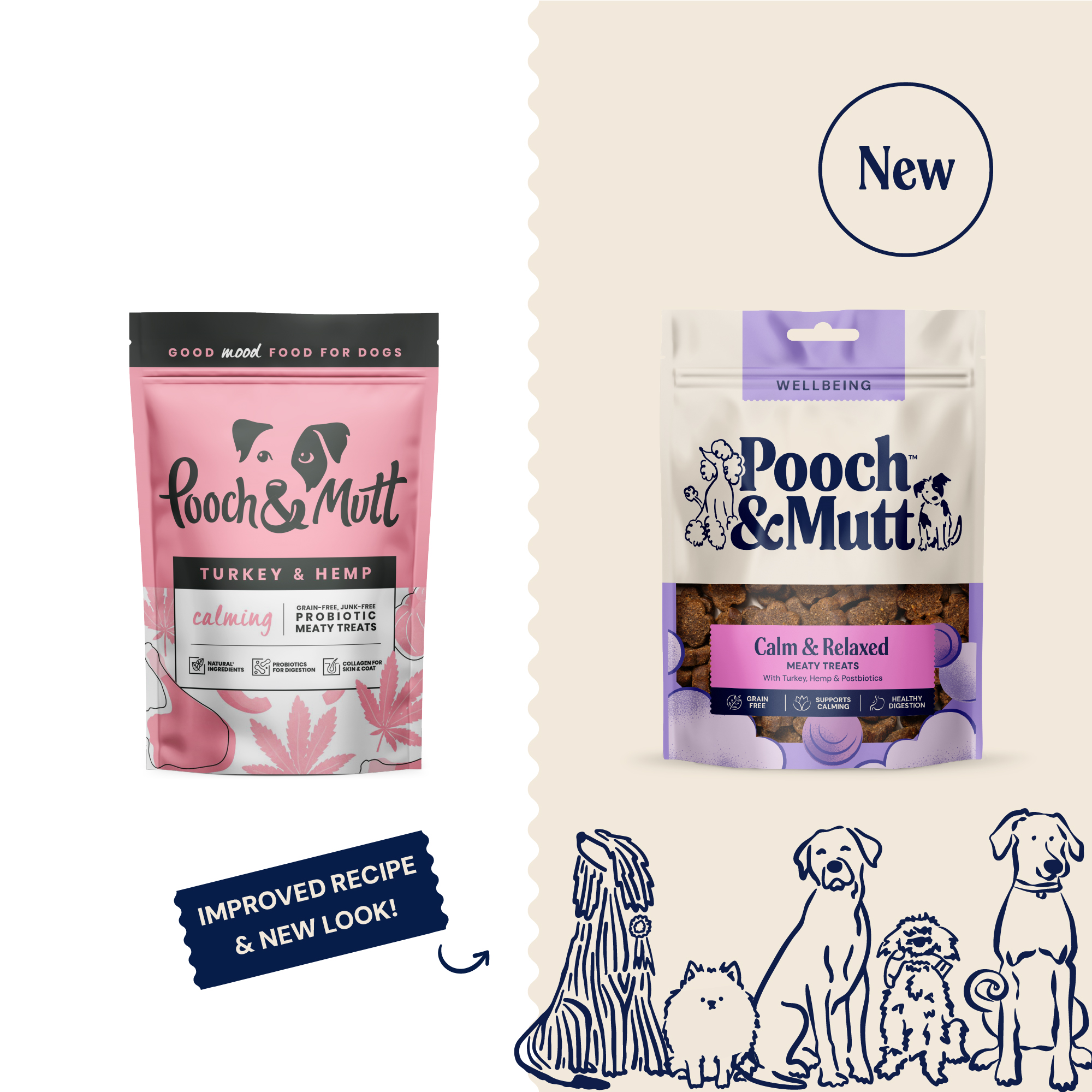 P&M NEW vs OLD TREATS WELLBEING CALM & RELAXED