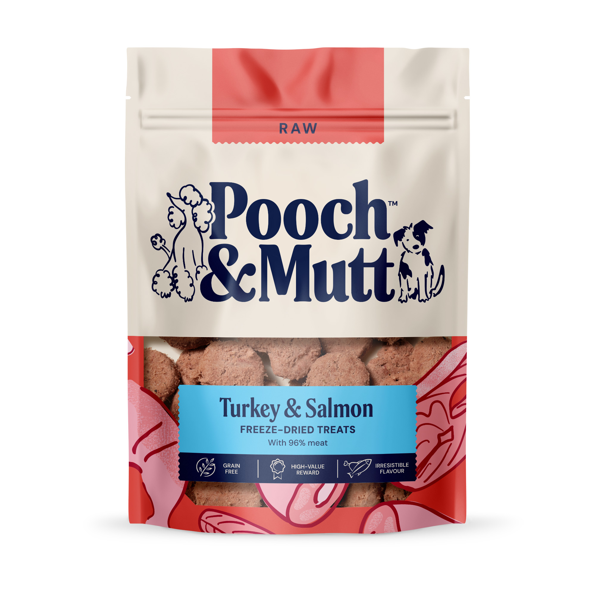 Pooch & Mutt Turkey & Salmon Freeze Dried Dog Treats