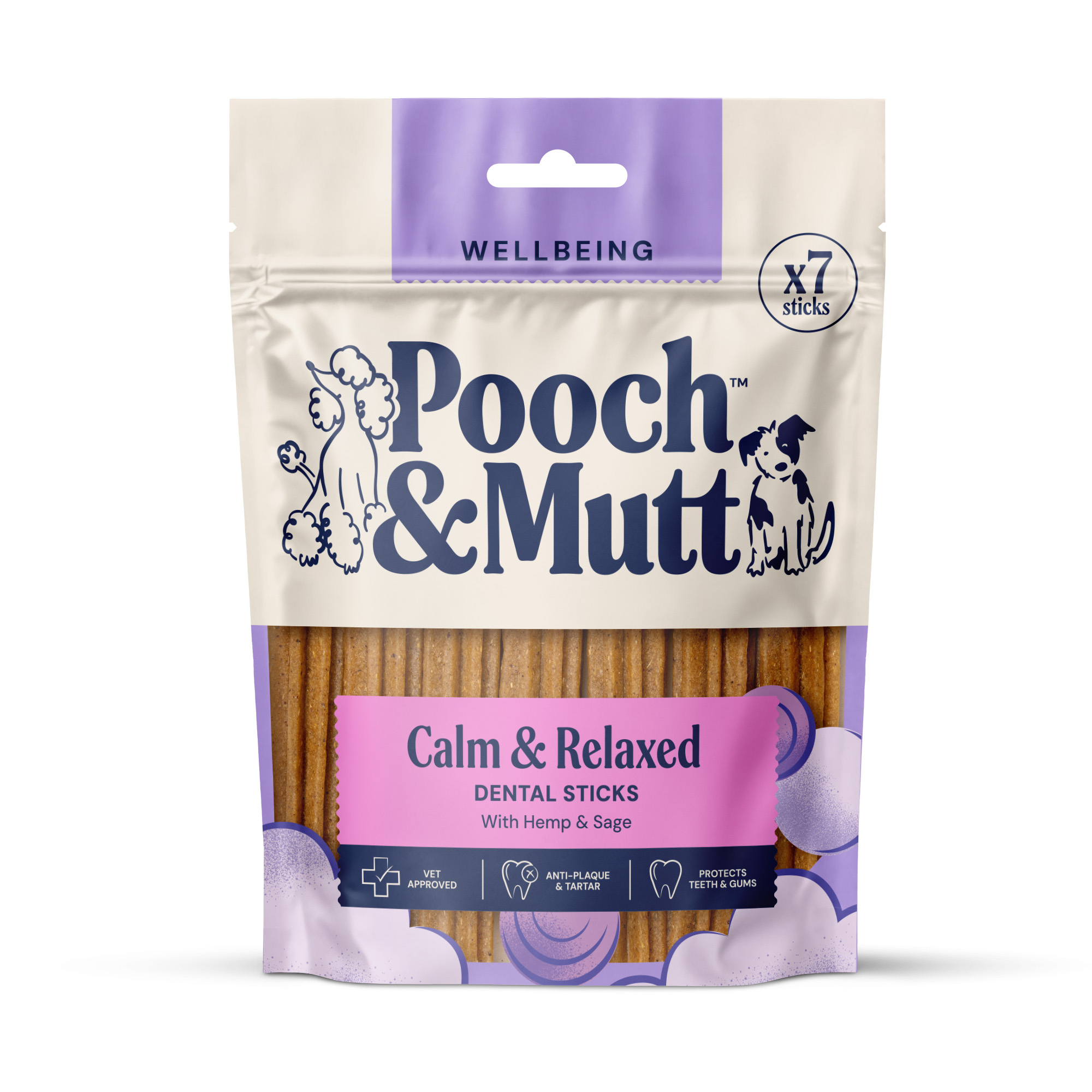 Calming Dog Dental Sticks Hemp & Sage 7 Sticks Anti-Plaque Tartar Chews - Image 7