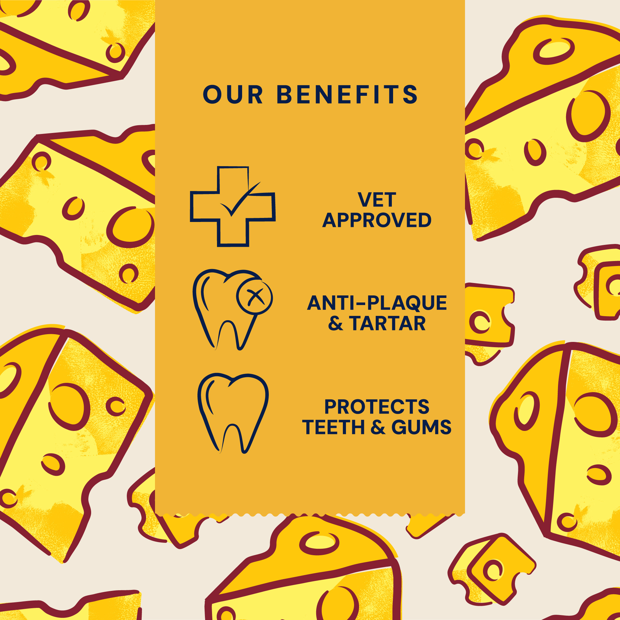 Cheddar Cheese Dental Sticks For Dogs Benefits