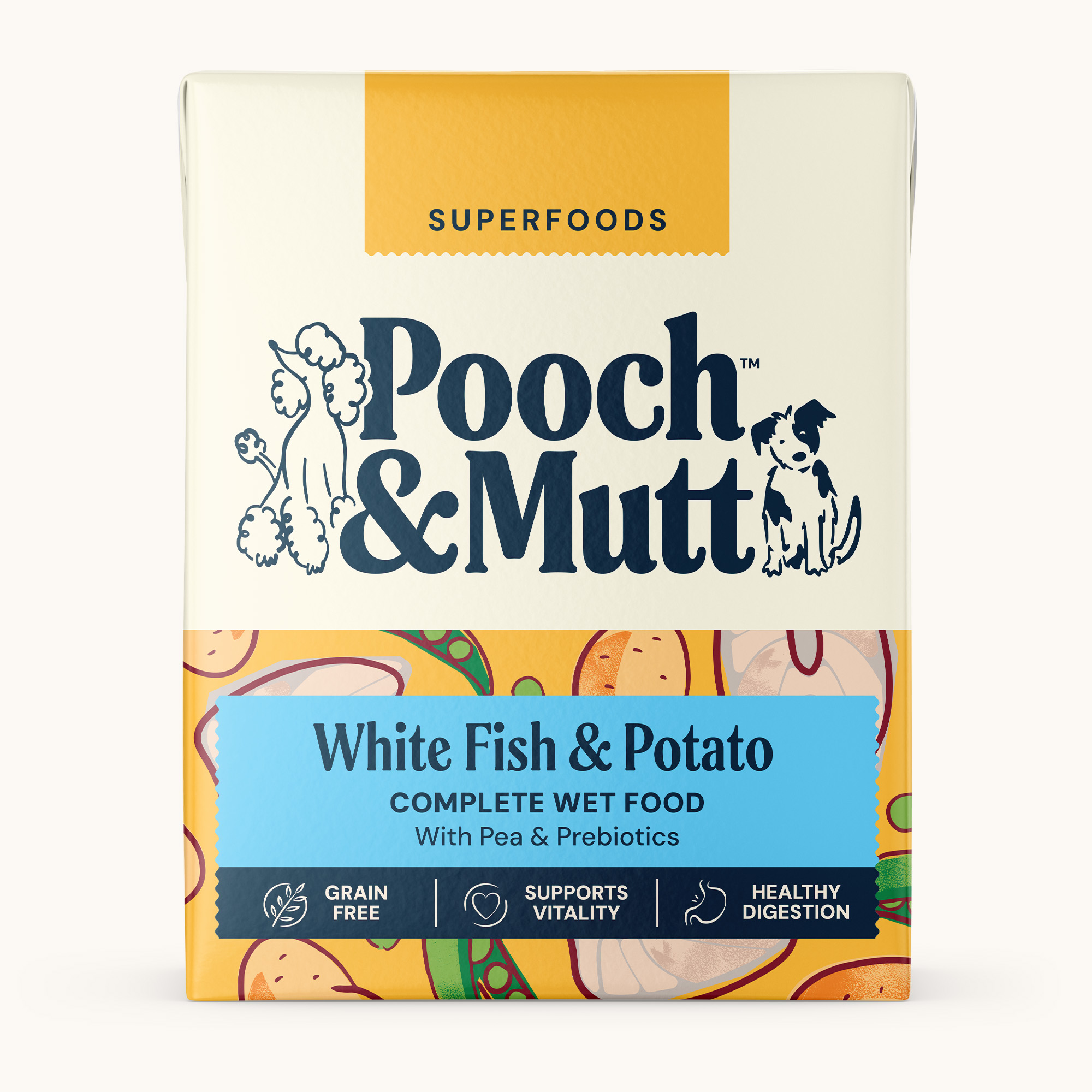 SUPERFOODS WET FOOD WHITE FISH & POTATO 375g 2000x2000 WEB OP