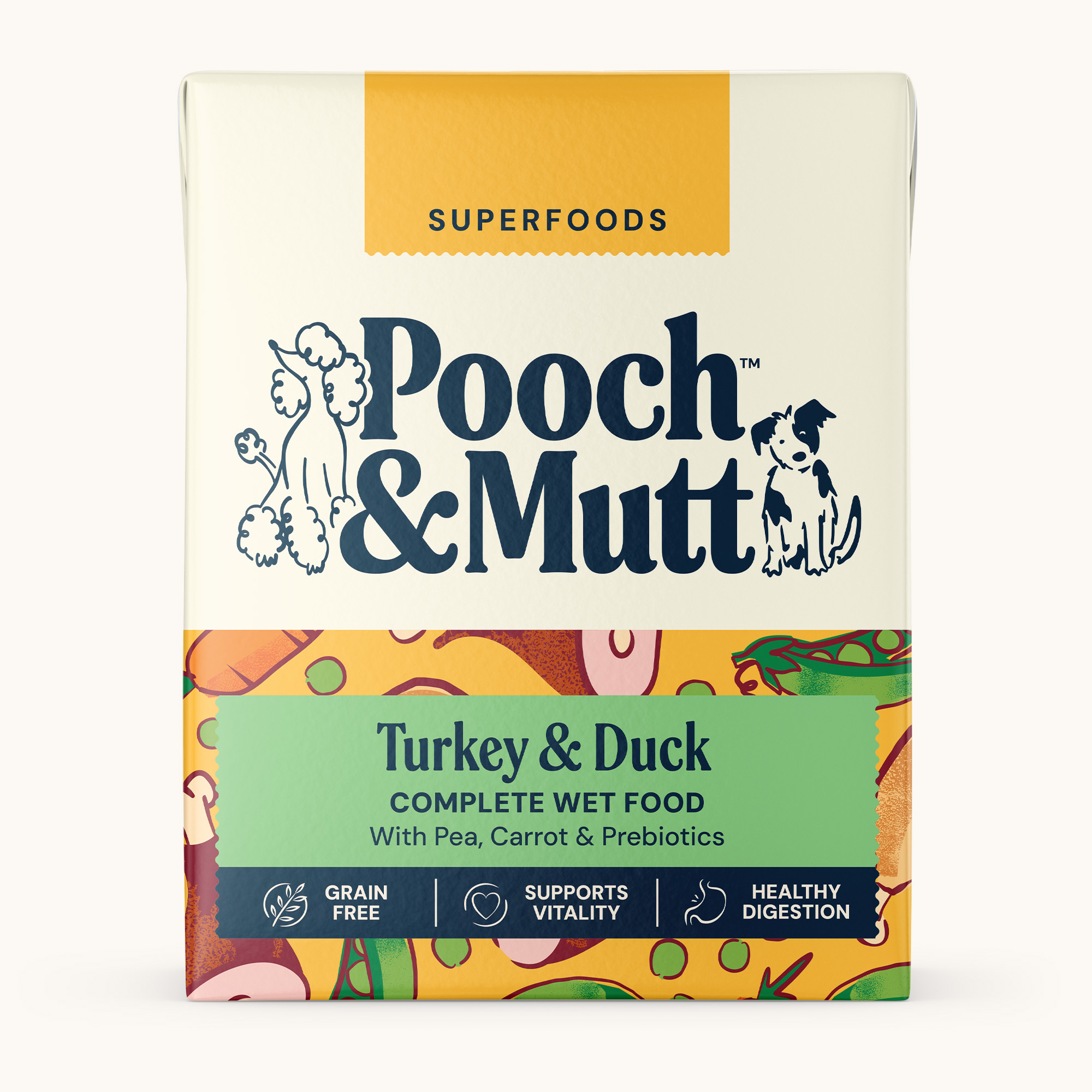 SUPERFOODS WET FOOD TURKEY & DUCK 375g 2000x2000 WEB OP