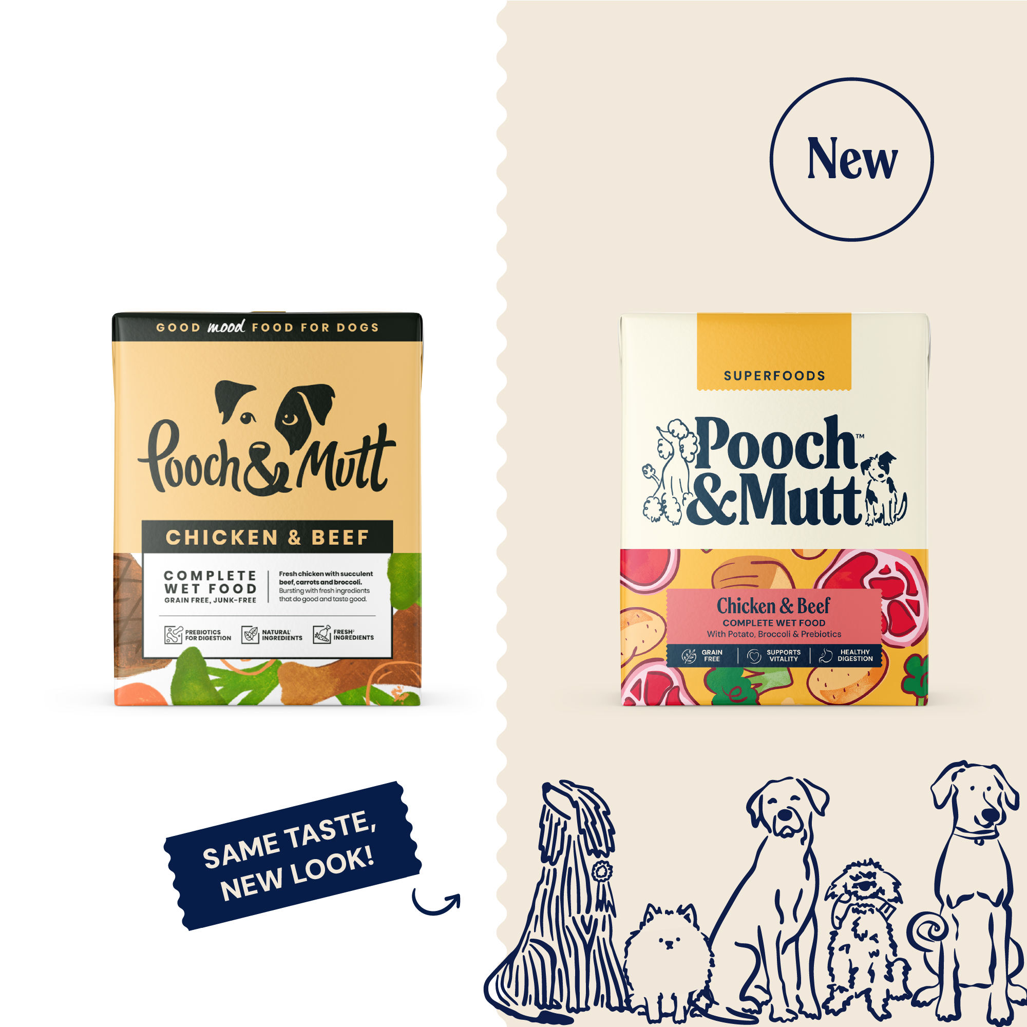 P&M NEW vs OLD WET FOOD SUPERFOODS CHICKEN & BEEF