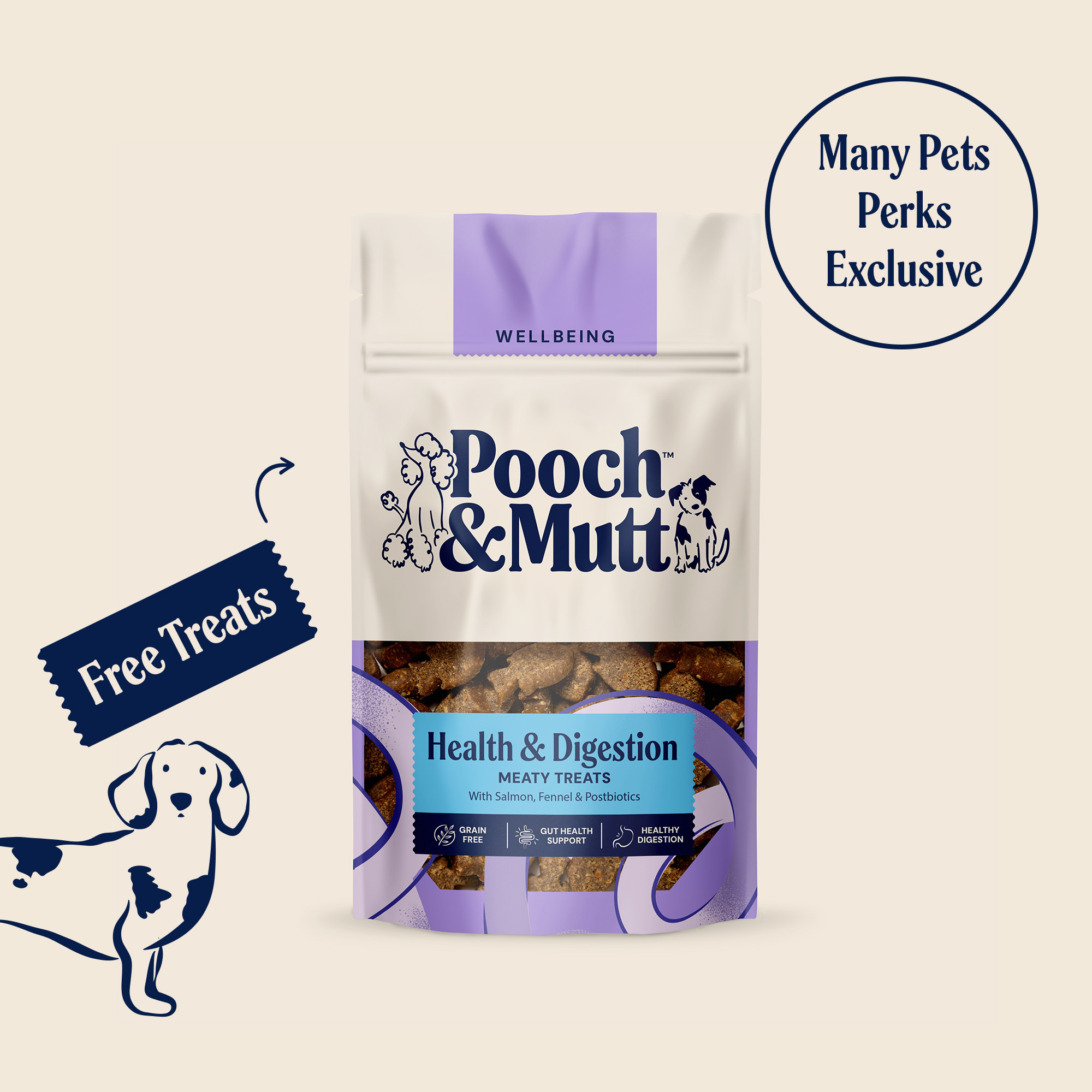 Health & Digestion Postbiotic Fish Treats (50g pack)