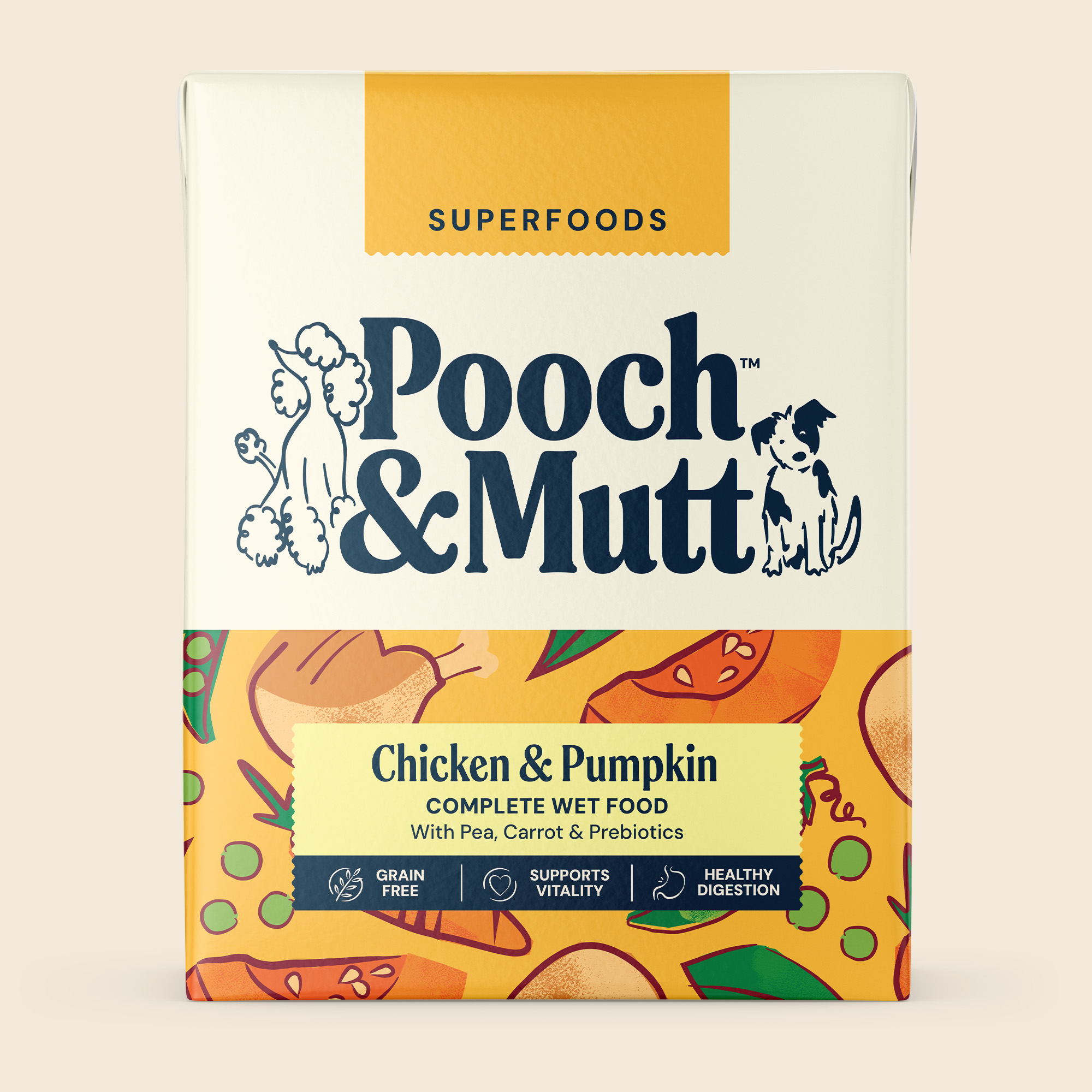 Chicken, Pumpkin & Pea Wet Food TETRA375PC 1