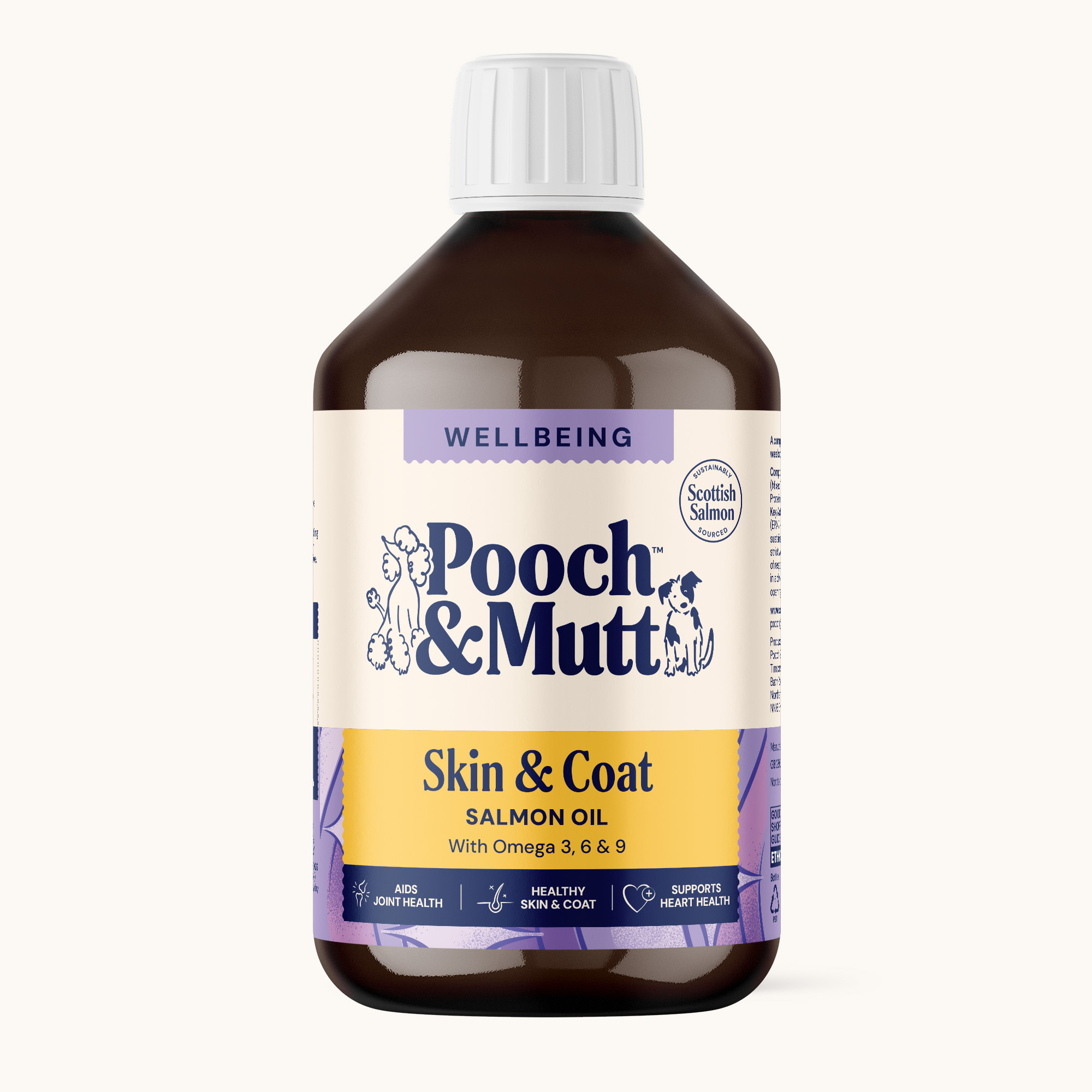 WELLBEING SUPPLEMENTS SKIN & COAT SALMON OIL 500ml 2000x2000 WEB OP