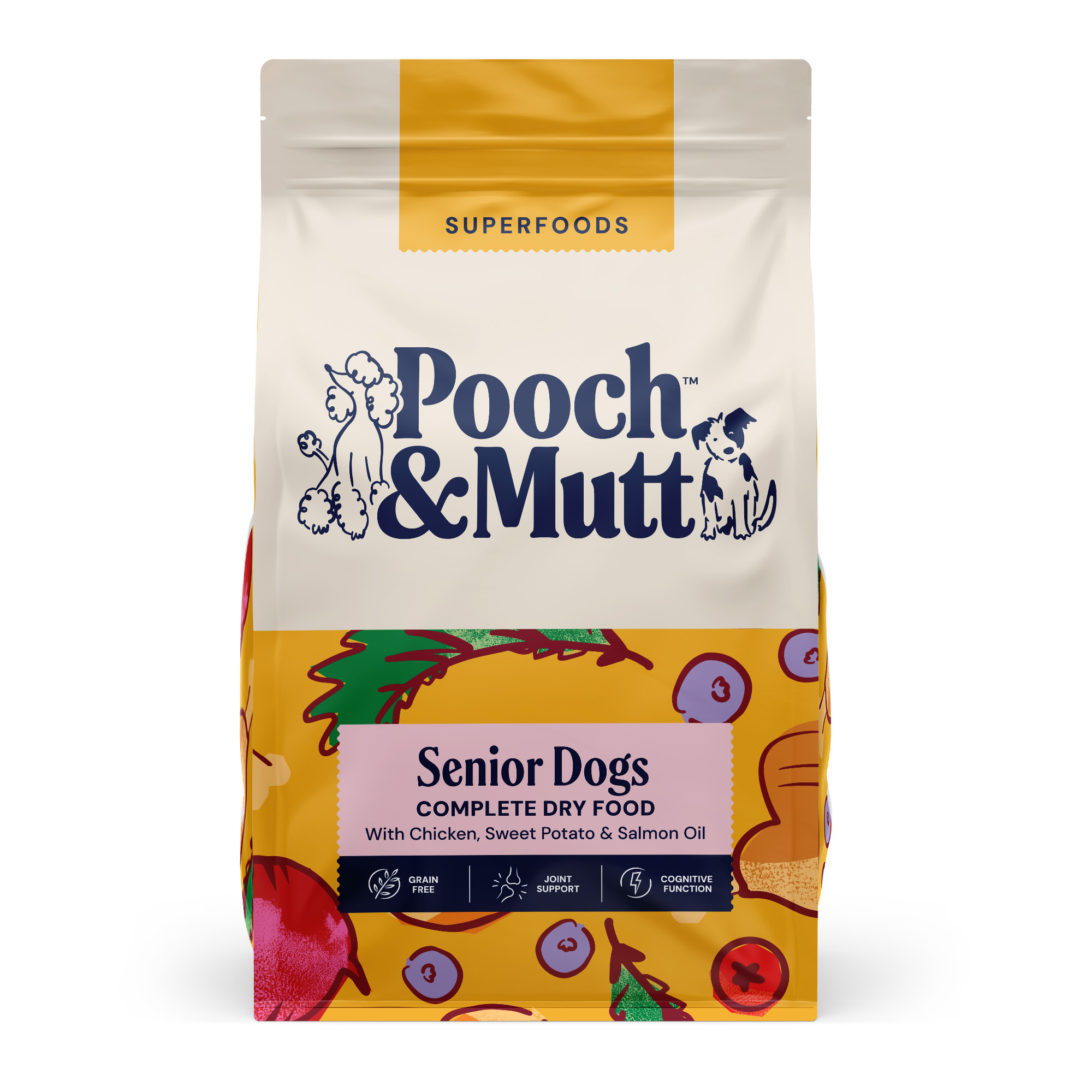 Pooch & Mutt - Senior Superfood Complete Dry Dog Food, Chicken, 7.5kg | Regular Sized Kibble, For Older Dogs, Grain Free, Complete Dog Food, Packaging May Vary - Image 3