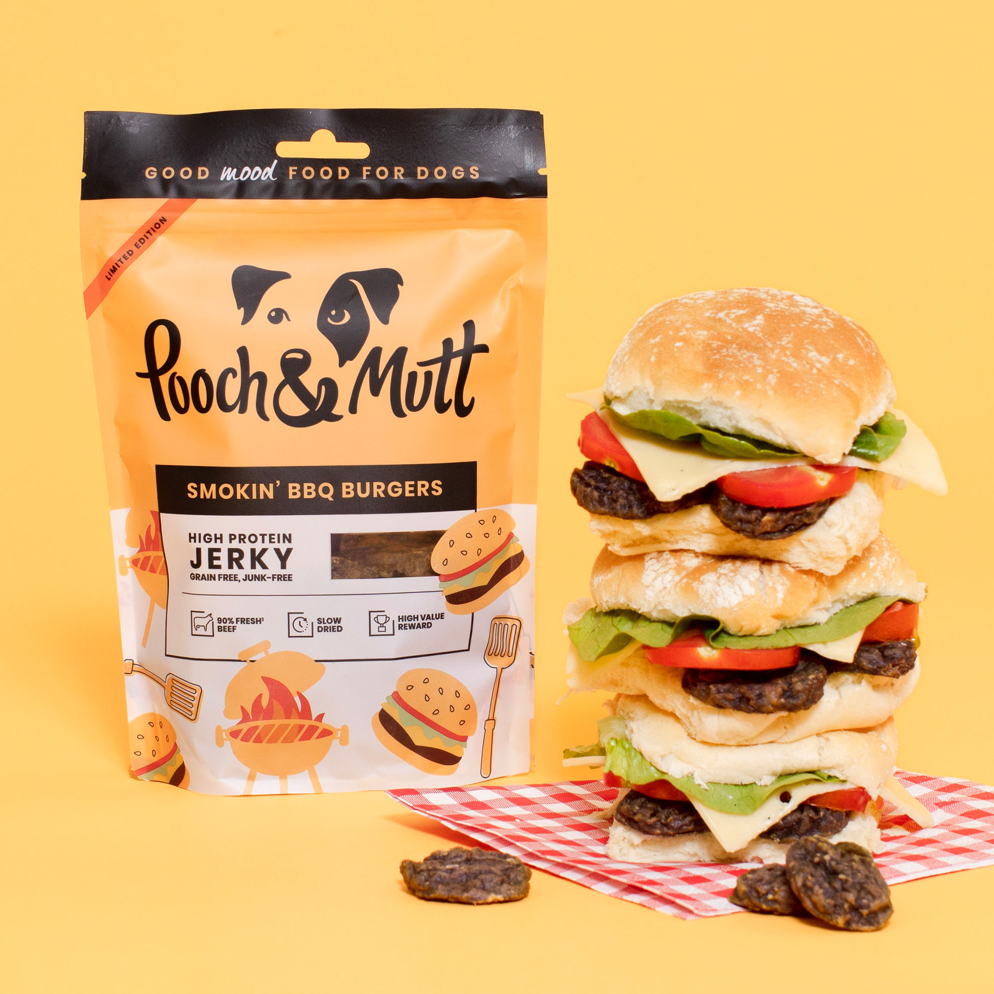 Original Smokin' BBQ Burger Beef Jerky For Dogs