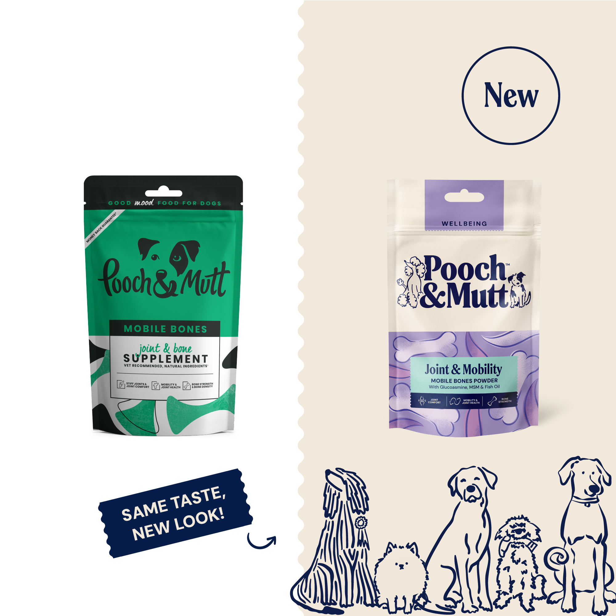 P&M NEW vs OLD SUPPLEMENTS WELLBEING JOINT & MOBILITY MOBILE BONES