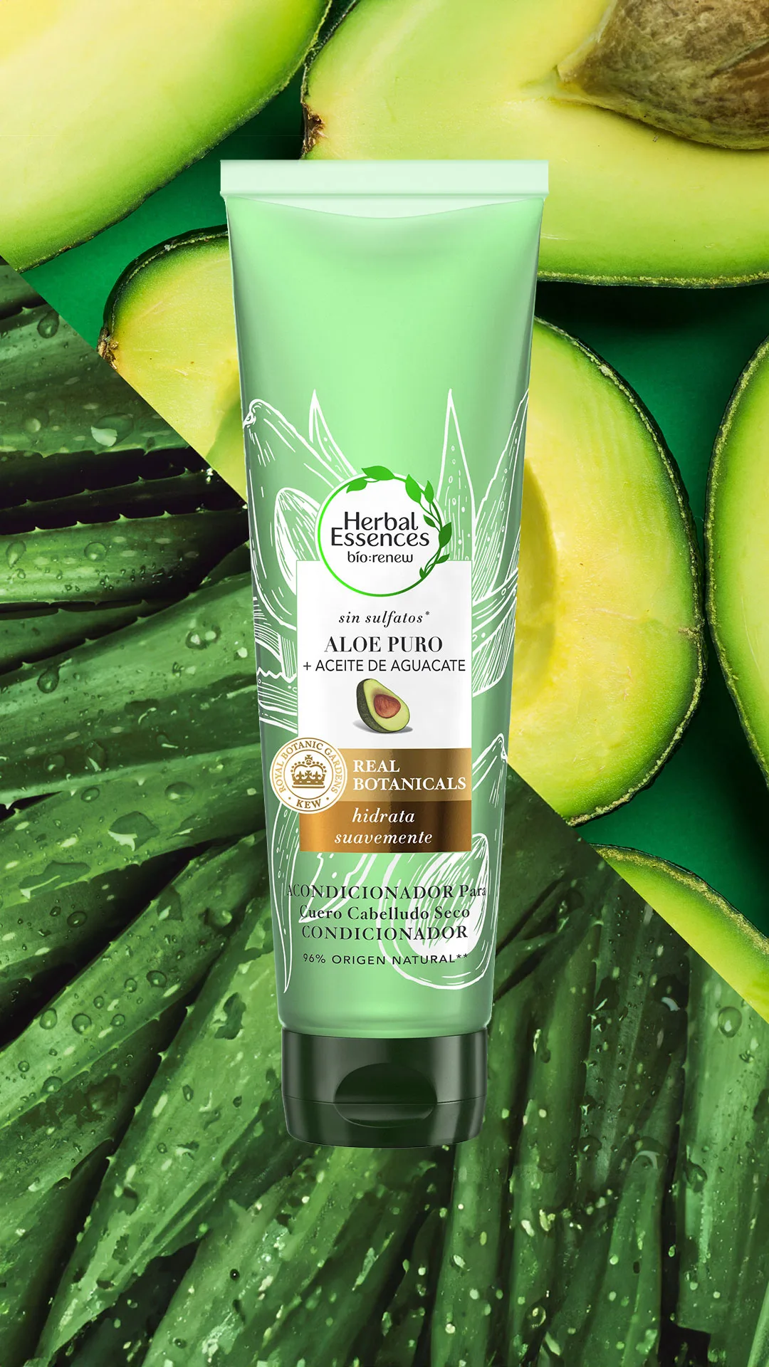 Herbal Essences Aloe Puro + Aceite De Aguacate Acondicionador
