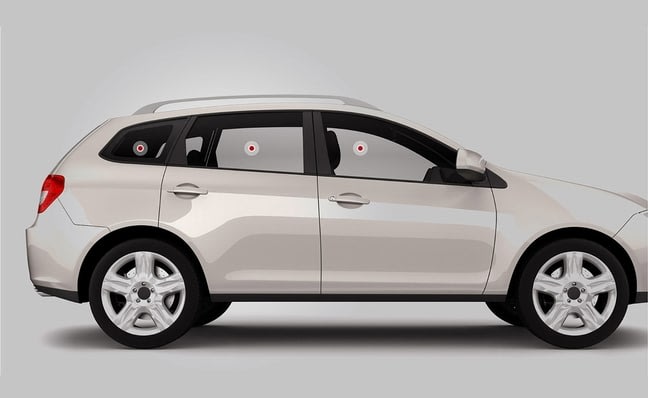 White SUV side view