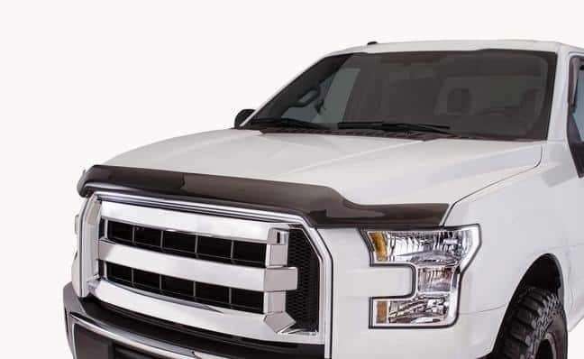 Front view of a pickup truck and its deflectors