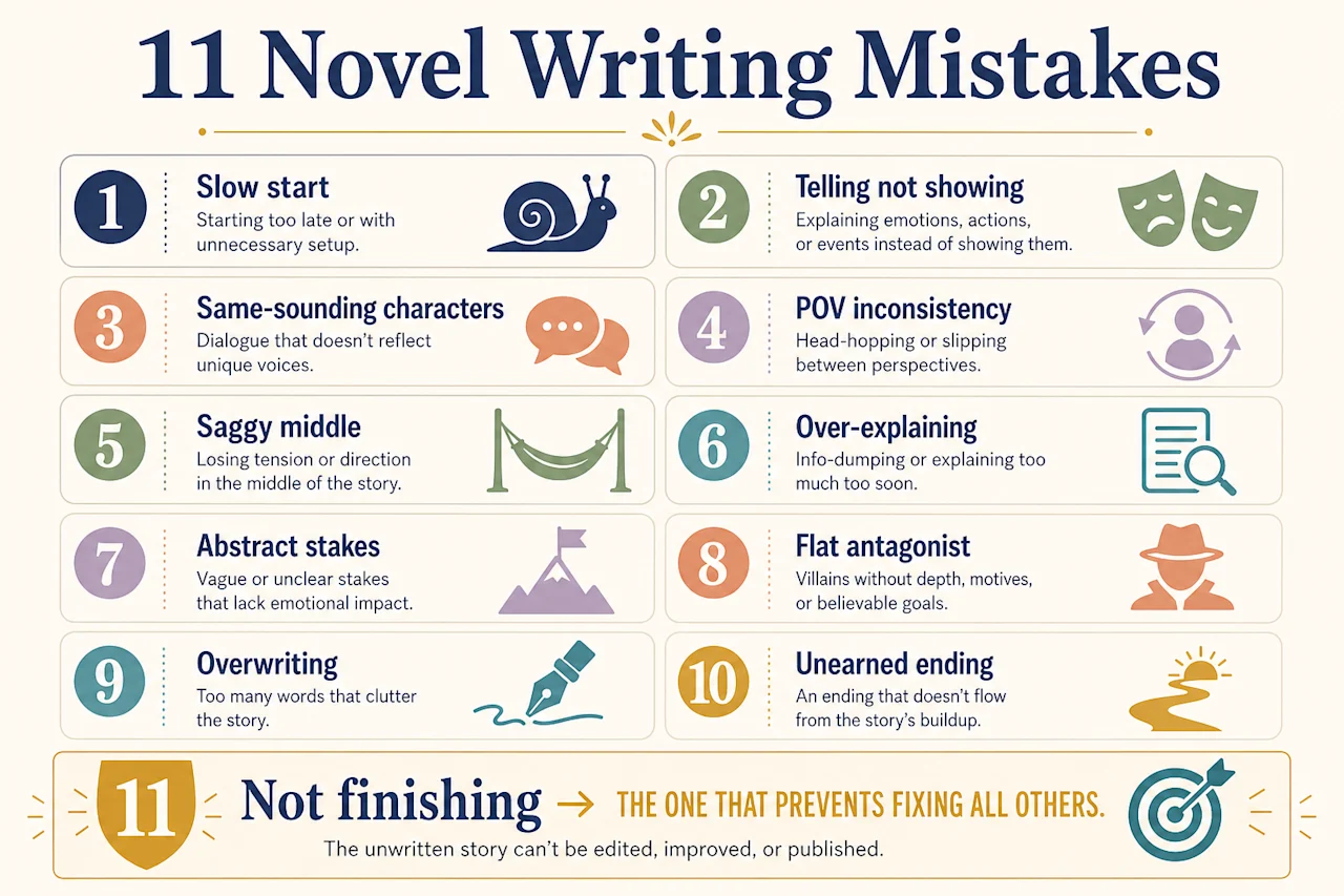 My List of 11 Writing Mistakes to Avoid in a Novel - Squibler Learning ...
