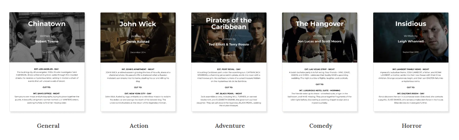 Screenplay Templates by Squibler