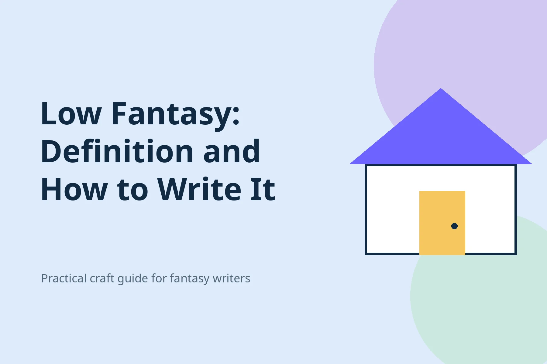 Flat-vector illustration for a guide to low fantasy
