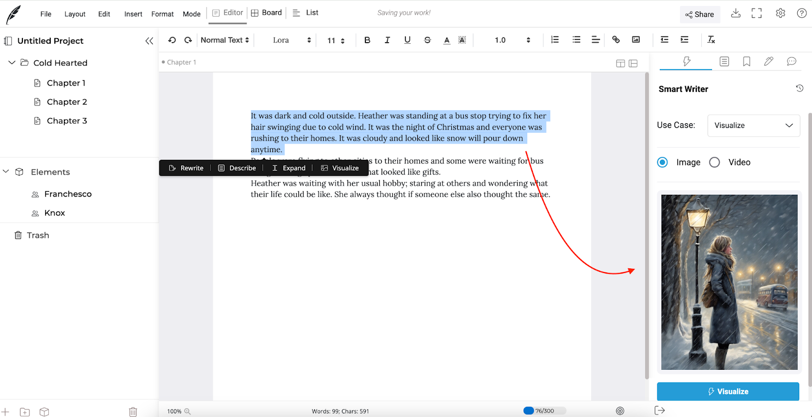 Visualize highlighted text into an image 