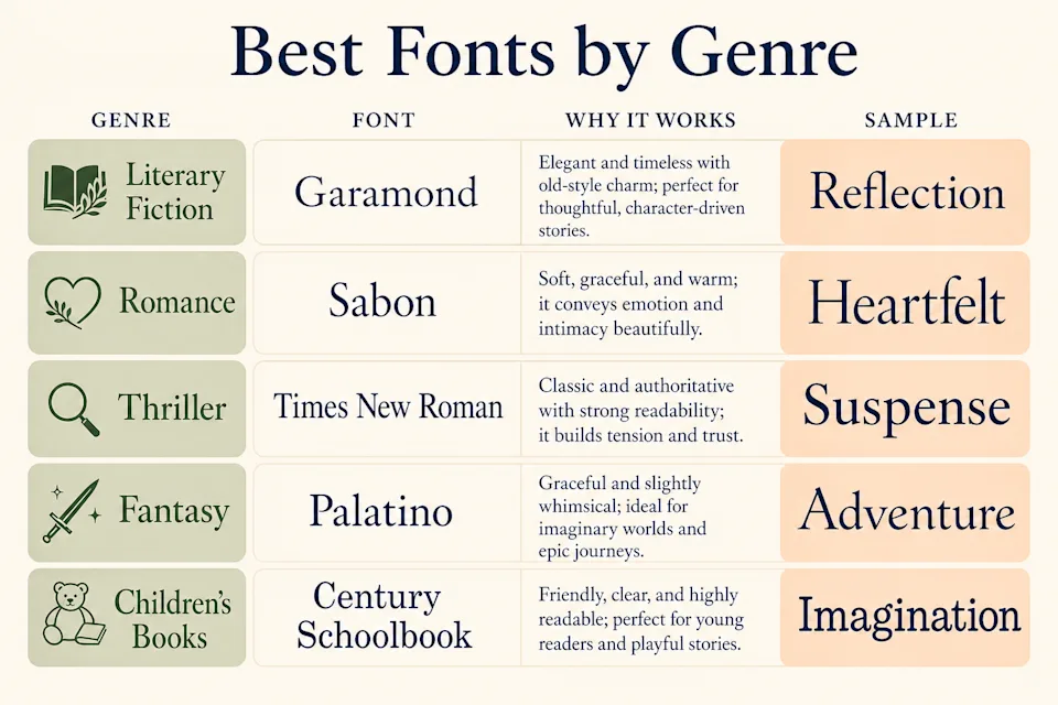 Book Fonts: How to Choose the Perfect One for Your Story - Squibler ...