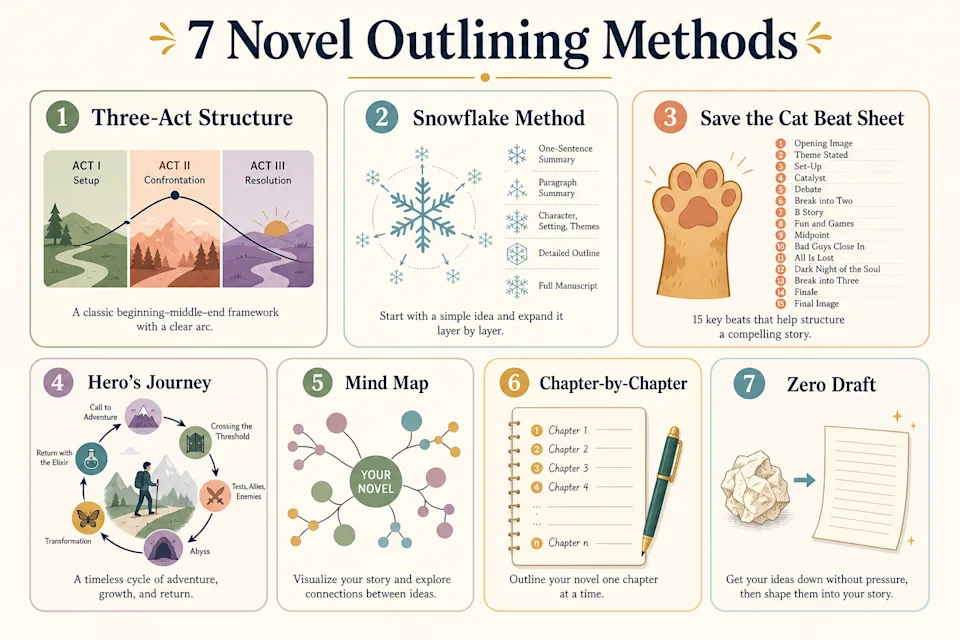 How to Outline a Novel: My 7-Step Guide [+Free Template] - Squibler ...