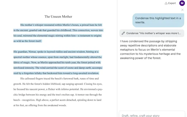 Using the Condense Function - Squibler Knowledge Center