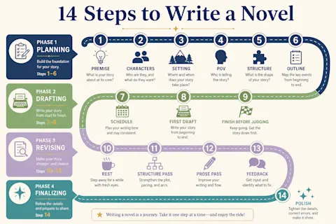 My Guide on How to Write a Novel in 14 Steps - Squibler Learning Center