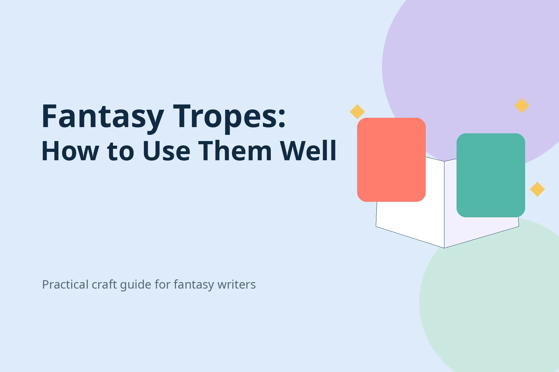 Flat-vector illustration for a guide to fantasy tropes