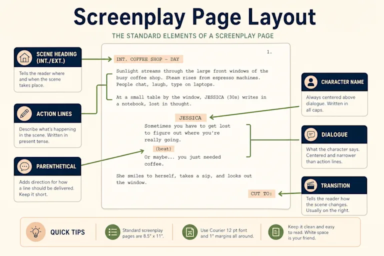 How to Format a Screenplay in 7 Simple Steps - Squibler Learning Center