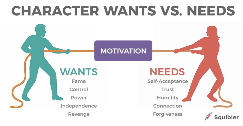 Character wants vs. needs