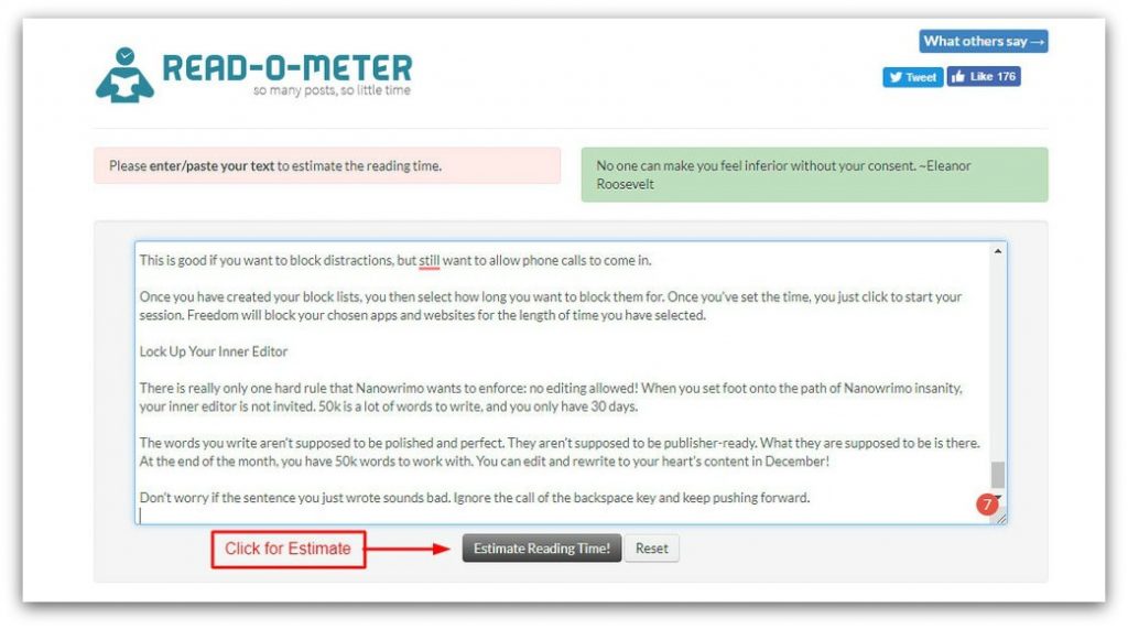 read-o-meter writing tool