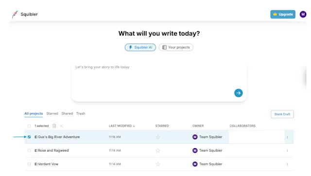 Deleting and Recovering Projects - Squibler Knowledge Center