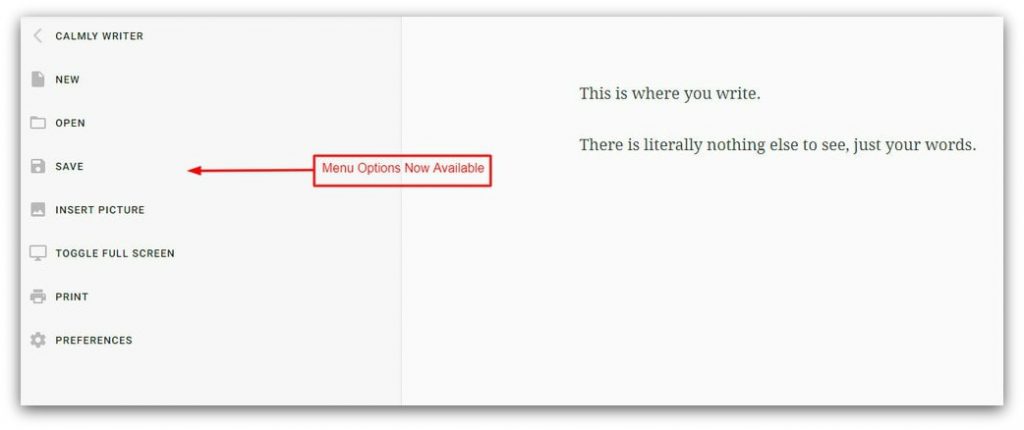 calmly writer writing tool