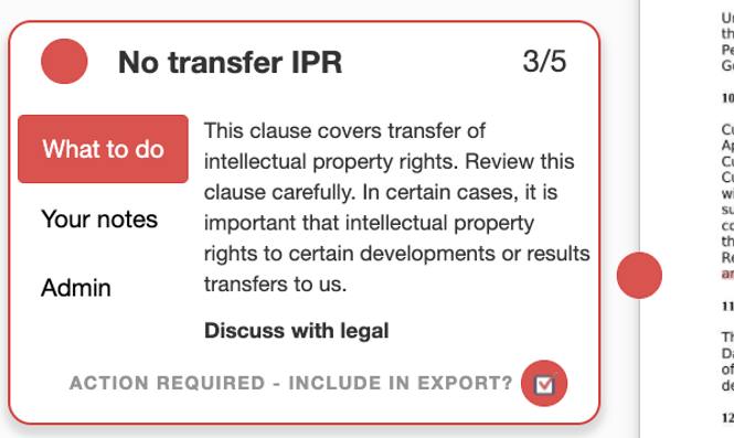 Illustration of a buyer-side intellectual property clause and its limitations.