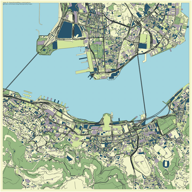 Customize maps with Prettymaps