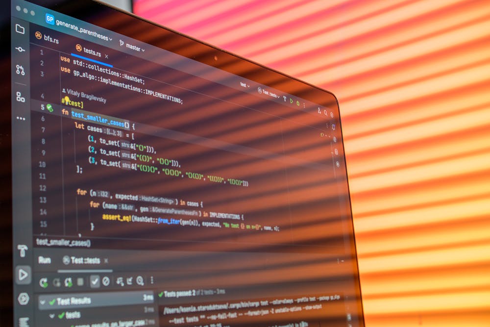 A computer screen in an office.