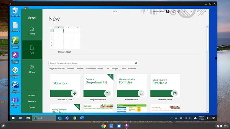 Posso usar o Excel no Chromebook?