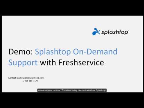 Video: Freshworks Freshservice Remote Support And Splashtop