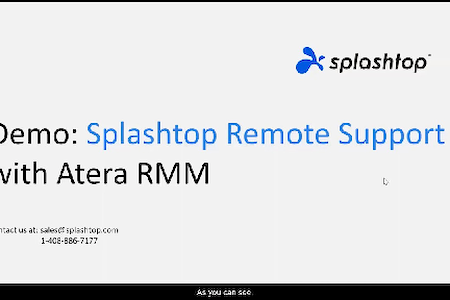 Splashtop Remote Support met Atera RMM Demo