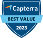 Capterra Best Value 2023 badge