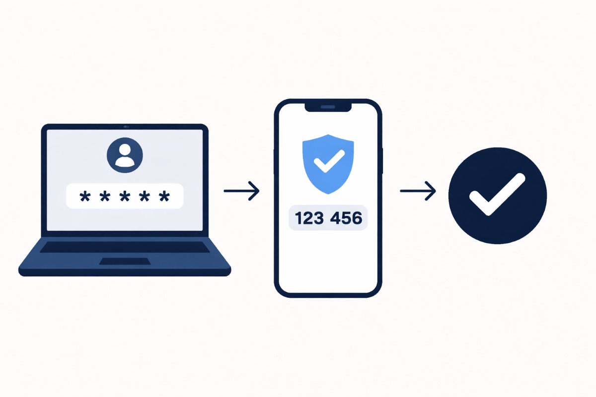 The 2FA process for remote access.