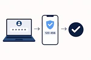 The 2FA process for remote access.